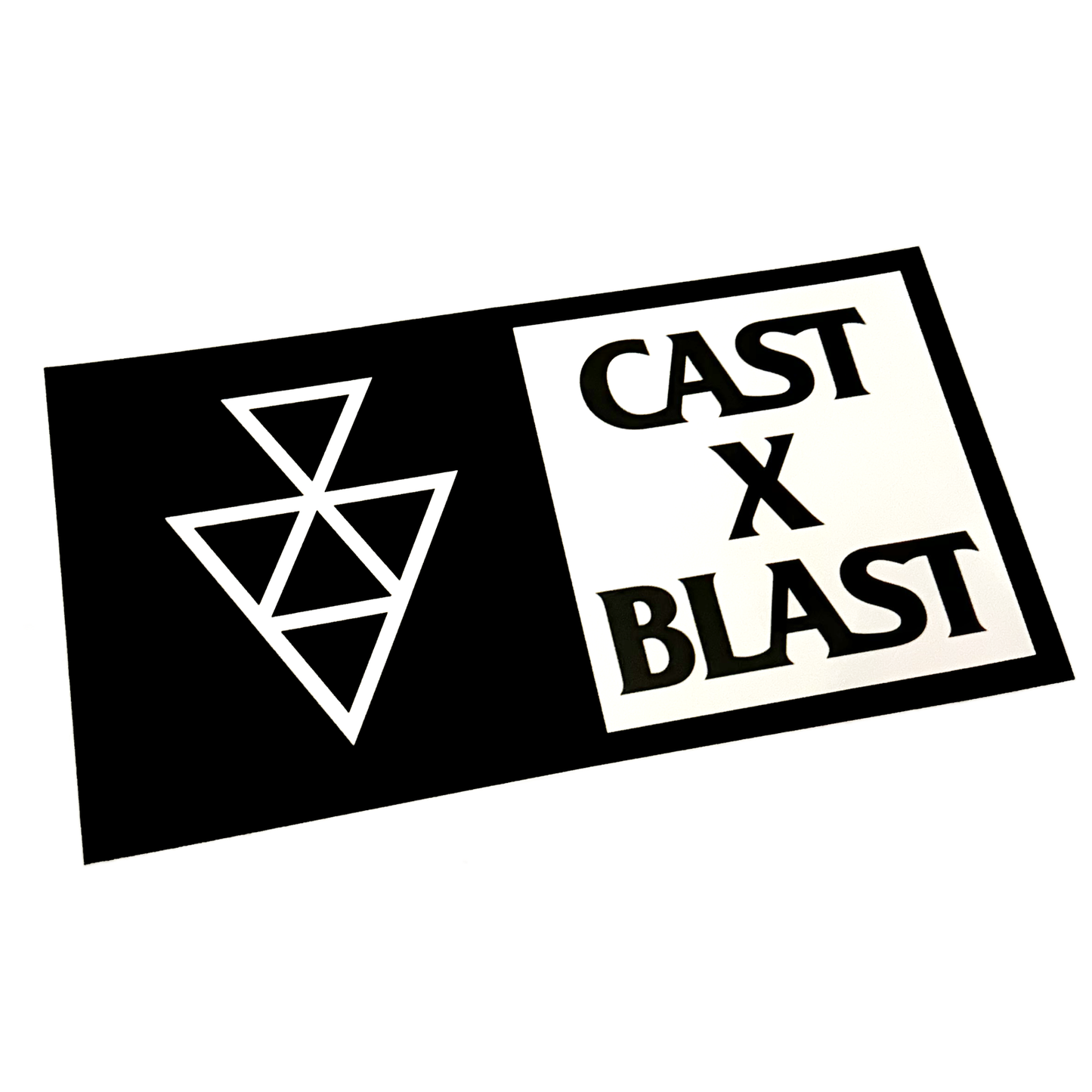 CAST X BLAST DECALS 5.75” W  x  3” T